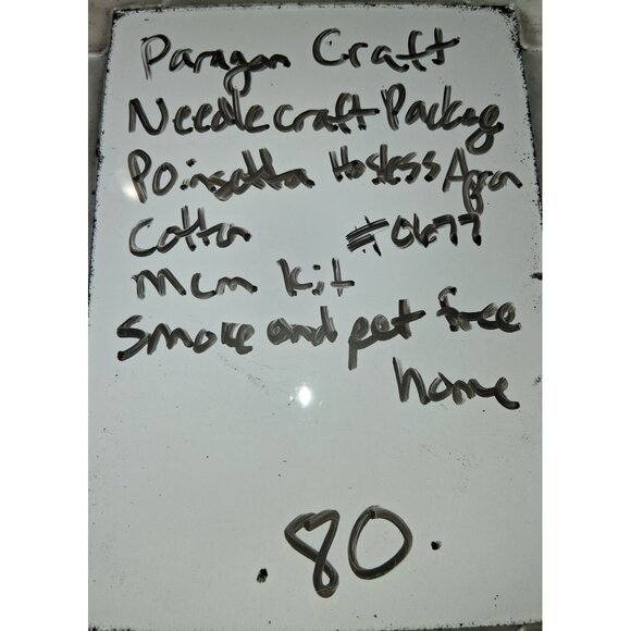 Paragon Needlecraft "Poinsettia" Hostess Apron Kit 100% Cotton Pre-Cut Stamped A - Picture 11 of 11